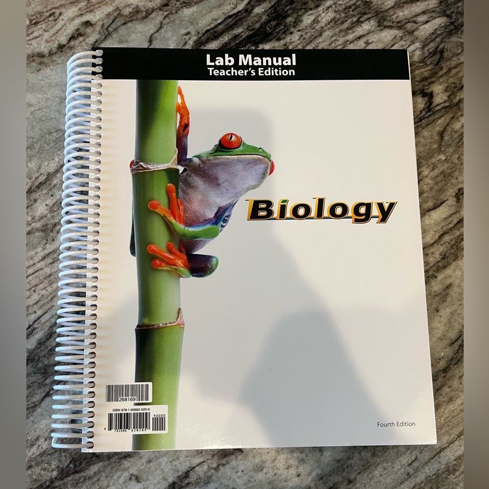 NEW BJU Press BIOLOGY Lab Manual Teacher’s Edition (4th Edition)